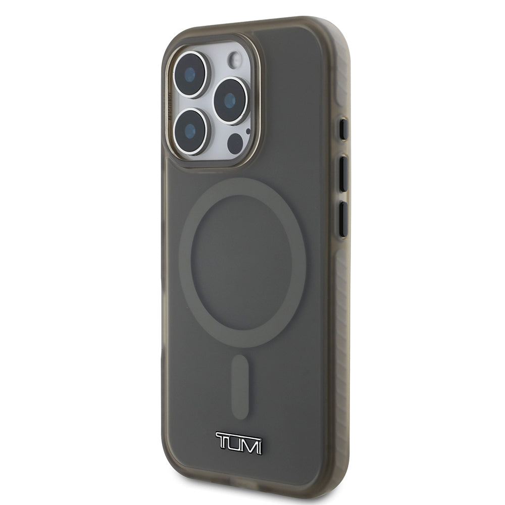 TUMI iPhone 16 Pro Max Orjinal Lisanslı M-safe Şarj Özellikli Airbagli Buzlu Transparan Kılıf TUMI iPhone 16 Pro Max Orjinal Lisanslı M-safe Şarj Özellikli Airbagli Buzlu Transparan Kılıf